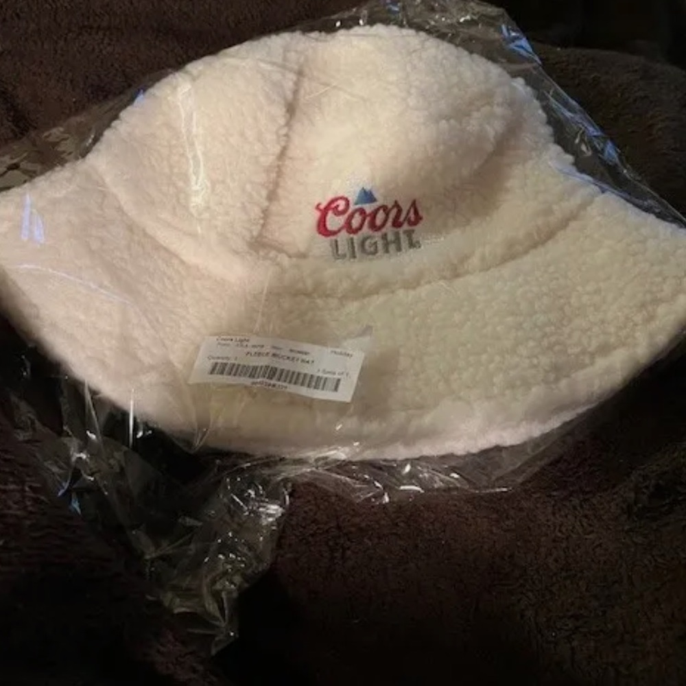 Ivory Plush Coors Light Bucket Hat